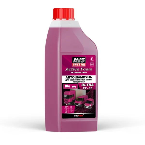 Автошампунь для б/к мойки AVS «Active Foam» 1:8-12 PF-80 ULTRA 1 л