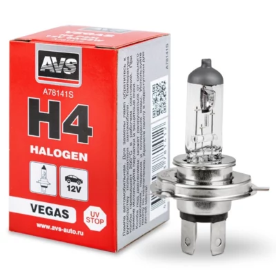 Галогенная лампа AVS Vegas H4.12V. 60/55W.1шт.